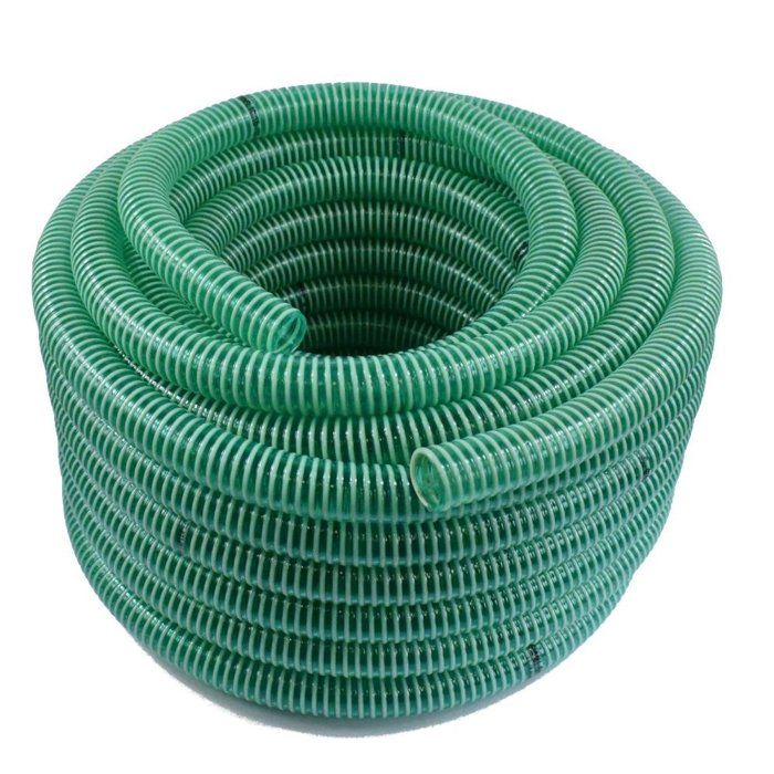 Saug- und Druckschlauch-Set - KLASEBO - 25 mm x 25 m - PVC 6 bar - Sieb mit Rückschlagventil - Messing-Anschlussstück