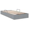 Ottoman Bed Frame with Storage Light Gray 100 X 200 Cm Fabric