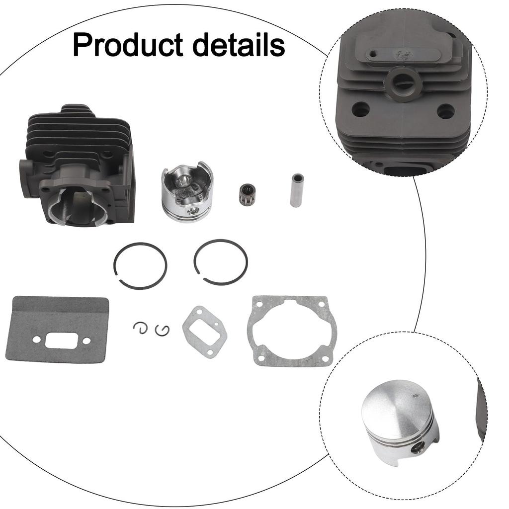 44mm Cylinder for Piston Set Aluminum Build for 52CC 44F-5 Brush Cutter Motors