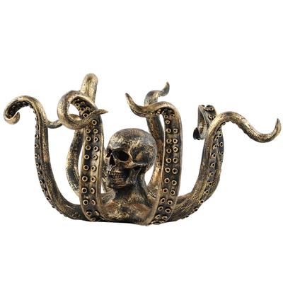 Halloween Unique Tentacles Skull Animal Sculpture Cup Holders Resins Ornament Hanging Hook for Home and Office Decors