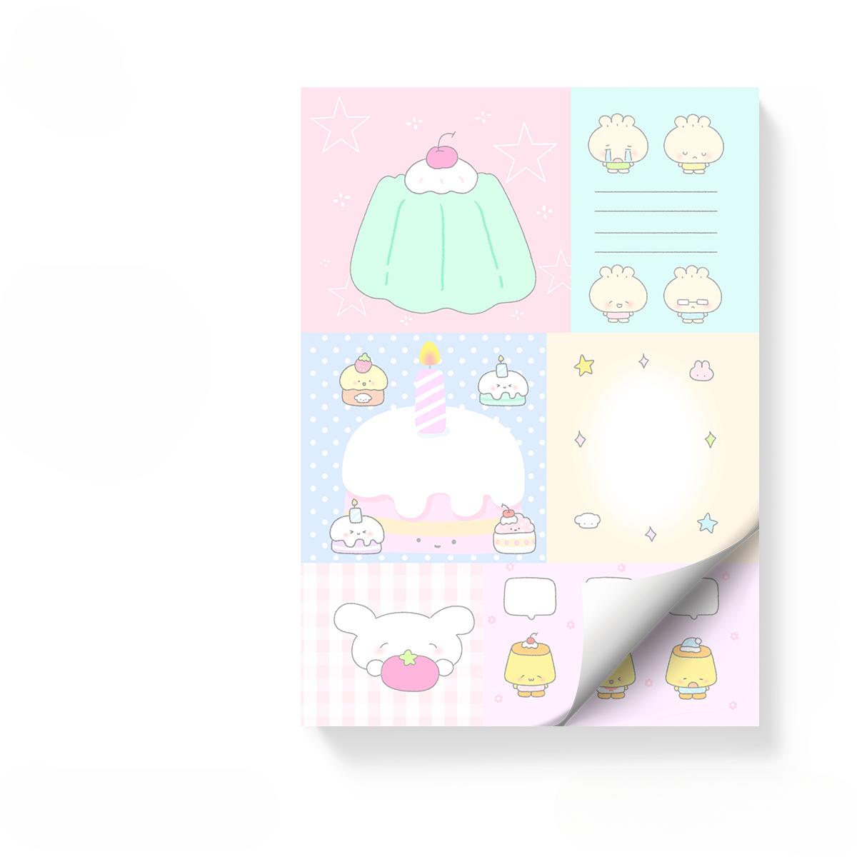 

Канцелярские принадлежности Kawaii, блокноты, 50 листов, материал для скрапбукинга, бумага для заметок, многоразовые аксессуары для заметок, офисы, декоративная книга