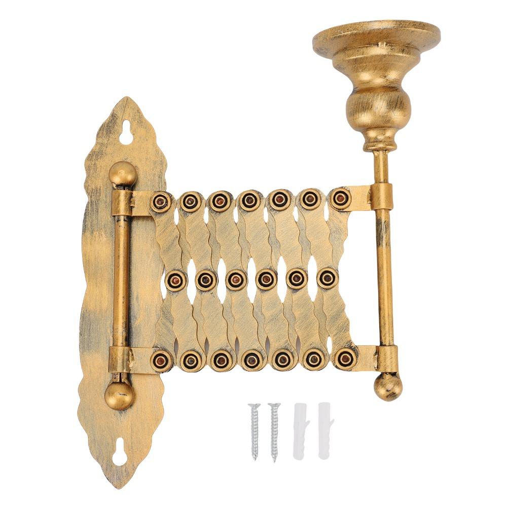 Ausziehbarer Metall-Kerzenständer Halter Antik-Bronze-Finish Wandmontierter Kerzenhalter Schlafzimmer
