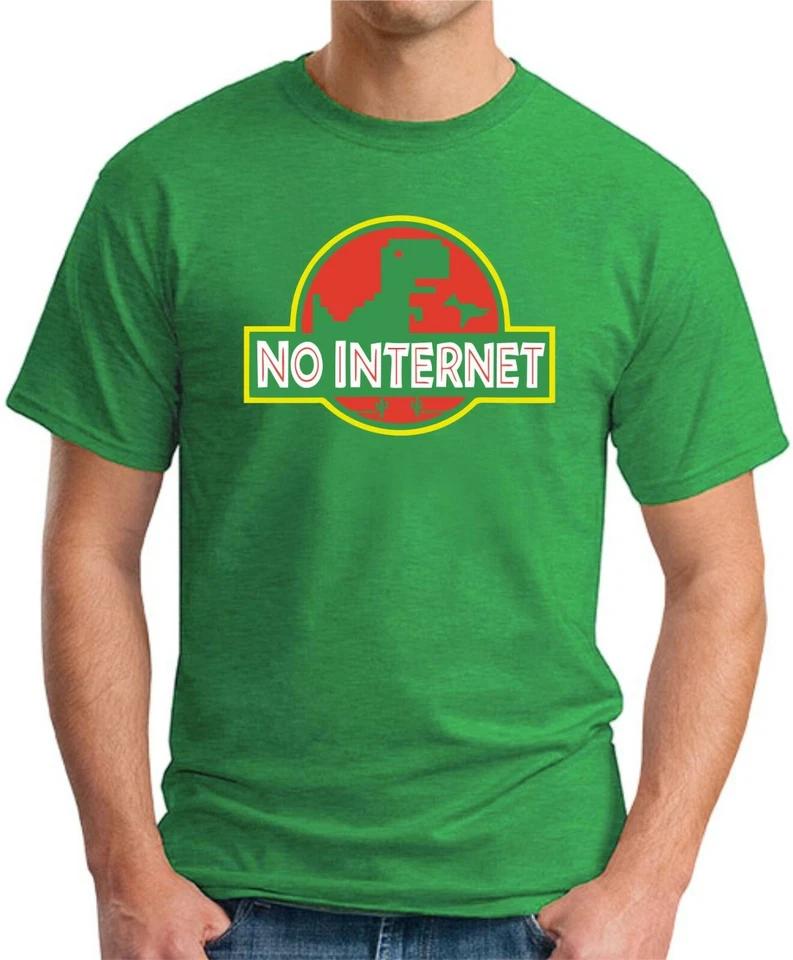 NO INTERNET T-SHIRT Funny Slogan Novelty Mens Geeky Gift Geek Wifi 3 S