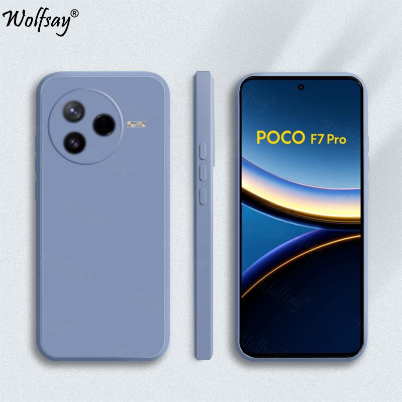Candy Case For Xiaomi Poco F7 Pro Case Soft Original Liquid Silicone Full Back Case Poco F7 Pro Cover For Poco F7 Pro F7 Ultra