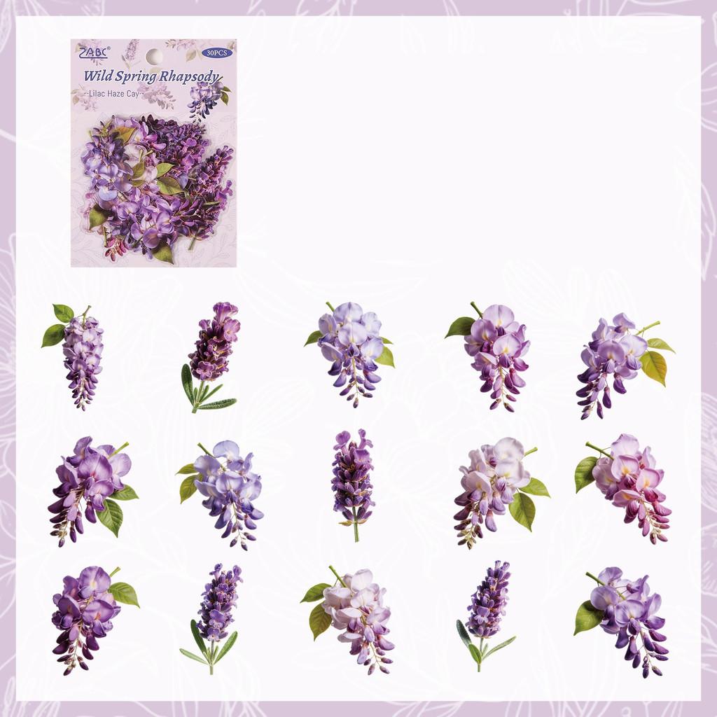 30pcs Butterfly Transparent Decorative Stickers for Journaling Scrapbooking Planner DIY Crafts Aesthetic Sticker