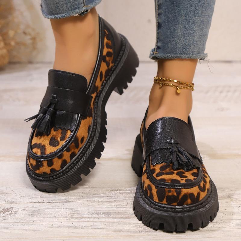 

Новые туфли большого размера, леопардовый принт, модные туфли-лодочки, темпераментные, универсальные, замшевые женские туфли 42 чёрный