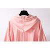 Long Sleeve Lightweight Loose Women Shirt Hooded Sun Protection Versatile Blouse Spring Autumn Retro Casual Solid Shirt