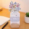 Flowers Desk Calendar 2026 Small   Standing Decorative Floral   School Desktop Accessories