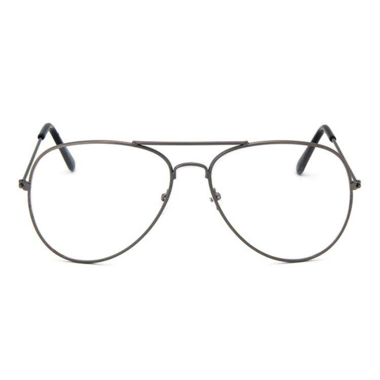 Aviation Goldrahmen Sonnenbrille Männliche Klassische Brille Transparente Klare Linse Optische Frau Mann Brille Pilotenstil