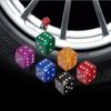 4Pcs/Lot Aluminum Alloy Car-styling AUTO Dice Dust Valve Caps Car Motorcycles Electric Cars Tire Valve Dust Cap