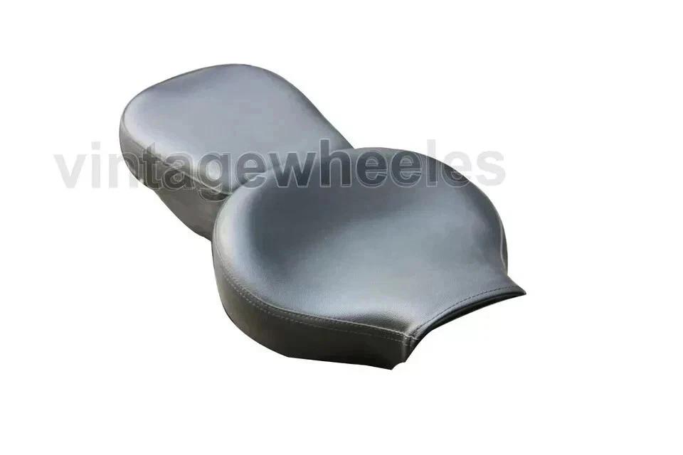Front & Rear Seat Black Fits For Royal Enfield Classic 350 500 CC Soft Comfort