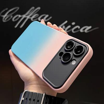 Coque de téléphone de luxe en silicone couleur dégradé bonbon pour iPhone 11 12 13 14 Pro Max Housse bumper antichoc