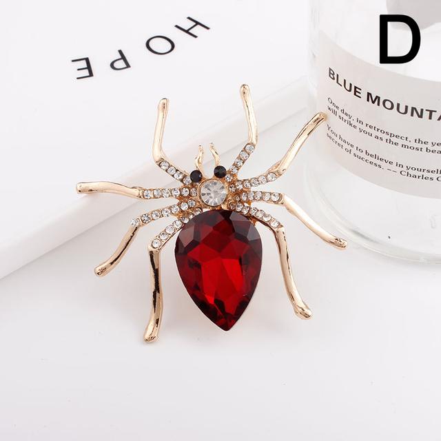 Fashion Spider Crystal Rhinestone Brooches Pin Insect Bijouterie Corsage Brooches For Women Wedding Party Gift Clothing Decor