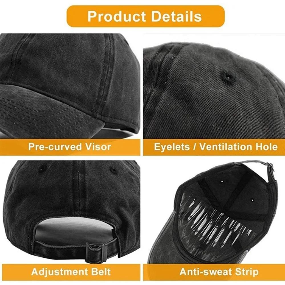 Adult Unisex Cotton Jeans Cap Old-Fashion Adjustable Hat Quints Shark Fishing Jaws 7 Colors Available Dad Hip Hop Hats