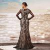 Grenzüberschreitendes Europäisches und Amerikanisches Neues High-End Langärmeliges Bankett Fischschwanz Abendkleid Brautjungfernkleid Hochwertiges Kleid Langes Kleid