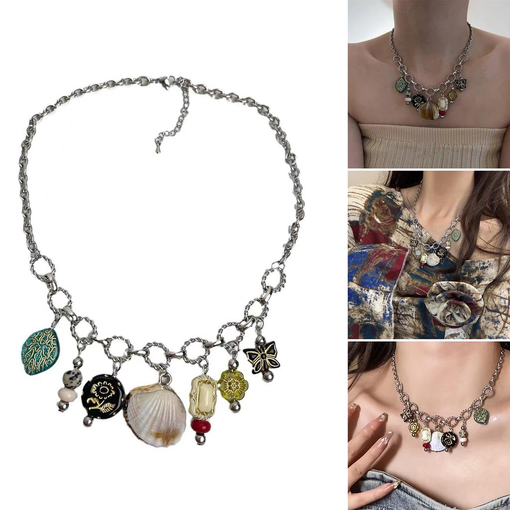 Simple Necklace Fashion Butterfly Pendant Necklace Shell Neck Jewelry Perfect for Youthful Couple or Close Friend