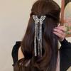 Trend Full Rhinestone Hollowed Out Butterfly Hair Clips Retro Pearl Tassel Ribbon Hair Claws Hairpins For Women Hair Accessories