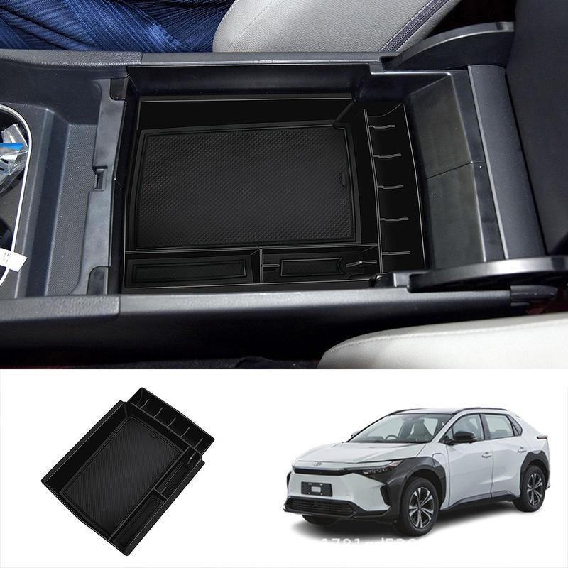Car Armrest Storage Box For Toyota BZ4X BZ 4X   Central Console Container Trays Organizer Interior Auto Part Accessories