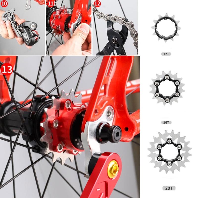 Single Speed Ritzel Hochfestes Stahl Freiläufe Fahrräder Schwungrad Kettenblatt Teil für Fixed Gear Fahrrad Einfach zu installieren