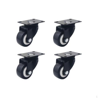 Caster Wheels, Robustduty Rotate Plate, Quiet Rubber Casters, Locking, for Furniture, Carts, and