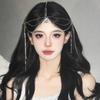 Exotic Style Hair Chain For Women Girl Trendy Glitter Rhinestone Hair Hoop Exquisite Bead String Headband Jewelry Forehead Chain