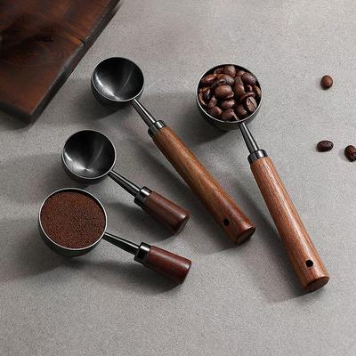 1 Stück Walnussgriff Messlöffel Kaffeepulverlöffel Küche Zuhause Backwerkzeug Messbecher Messwerkzeuge für Küche