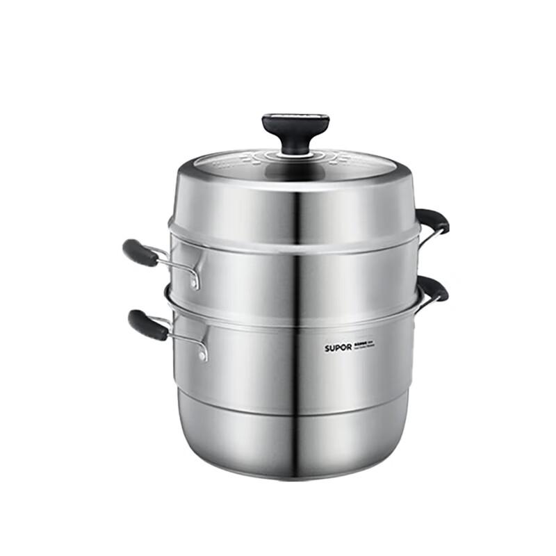 SUPOR 304 Stainless Steel 3-Tier Steamer Pot 30cm