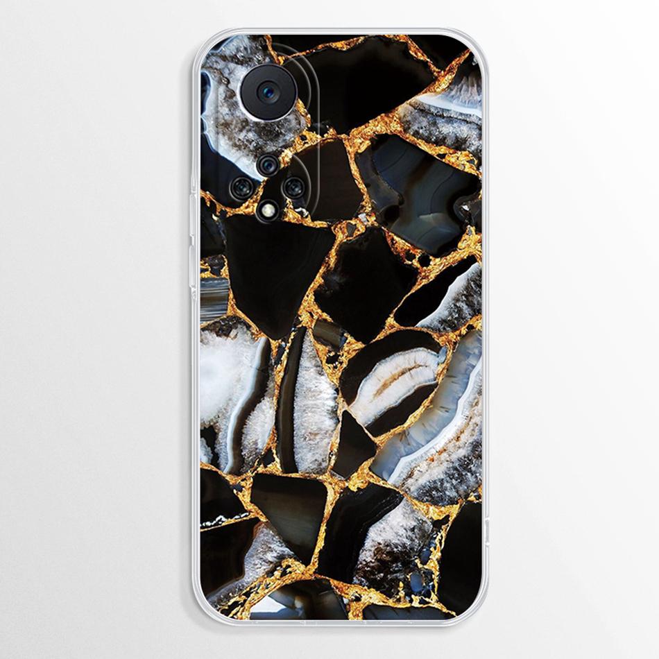 For Huawei Honor 50 Case Soft Silicone Fashion Marble Clear Cover For Honor 50 Honor50 Bumper NTH-NX9 Phone Case Honor 50 Fundas