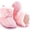 2025 New Winter Baby Snow Boots Knitted Warm Plush Newborn Little Girls Boys Shoes Non-slip Fashion Toddler Girls Boots