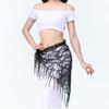 Glänzende Pailletten Bauchtanz Hüfttuch Quaste Damen Taillenkette Tanzrock Hüftgürtel Lateintänzerin