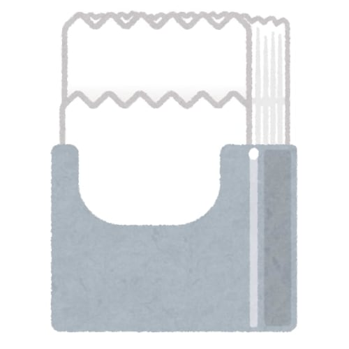 Made in Japan Paper Napkins, 6-Fold Type (White, Corrugated), 1000 Sheets per Box (100 Sheets x 10 Packs)