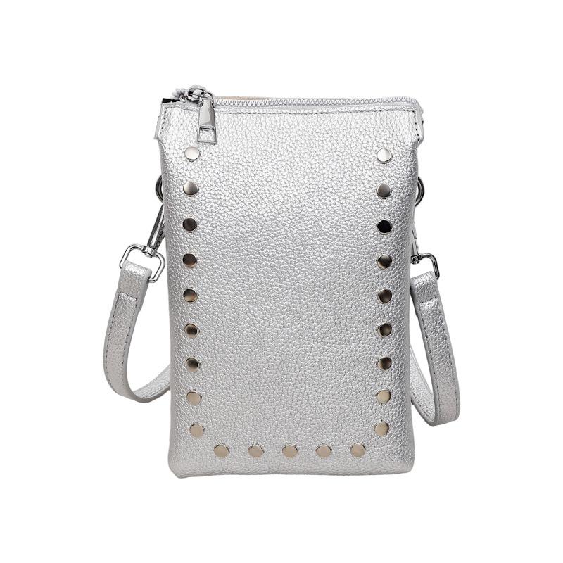 Women's Rivet Crossbody Phone Bag Shoulder Bag