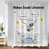 Bathroom Rules Animal Shower Curtains Sea Turtle Octopus Farm Cow Highland Cattle Sunflower Creative Bath Curtain Home Decor Set