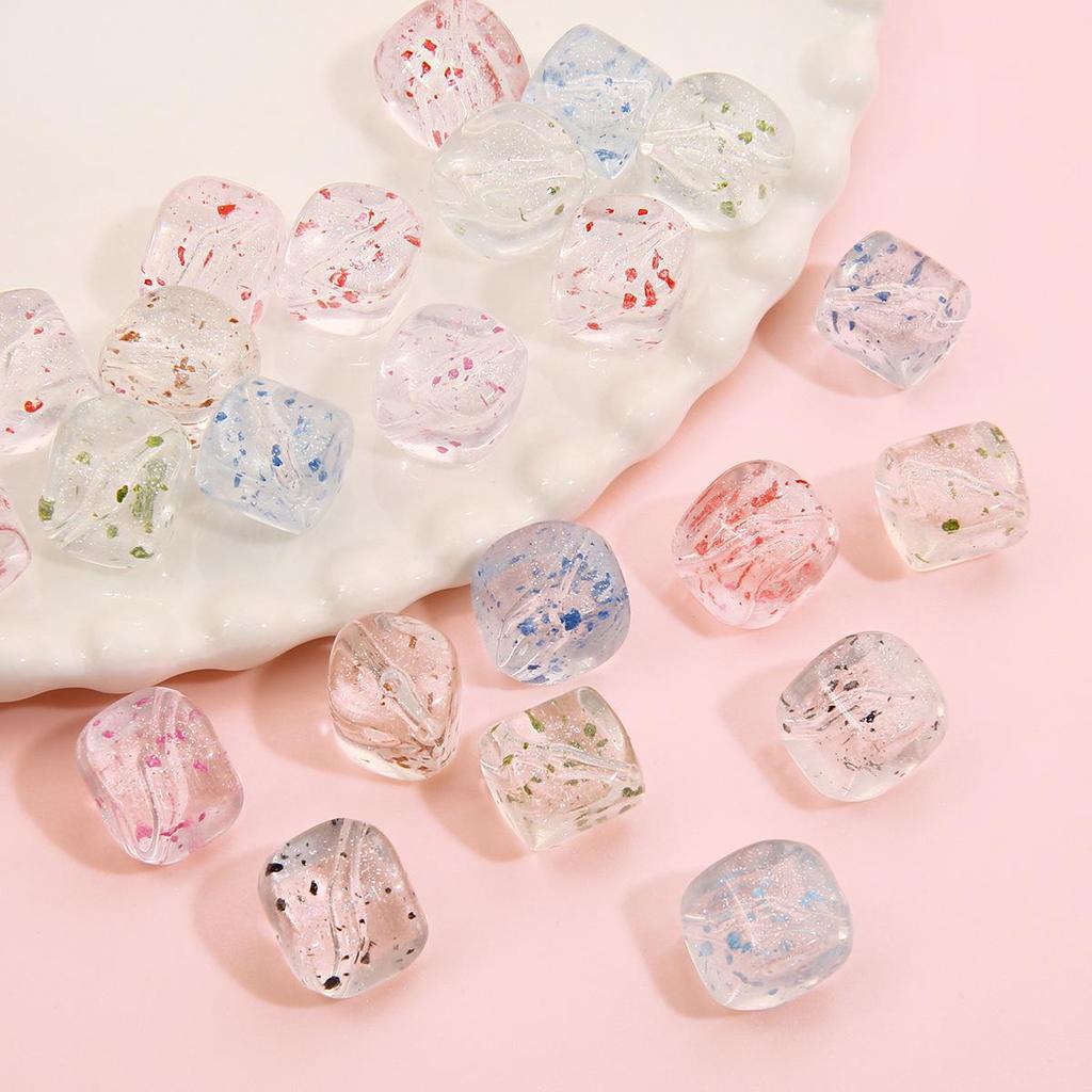 Akrylové Průhledné Třešňové Květy Kosočtverec Korálkové DIY Šperkové Doplňky