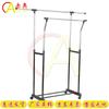 Chio Adjustable Double Pole Rolling Clothes Rack