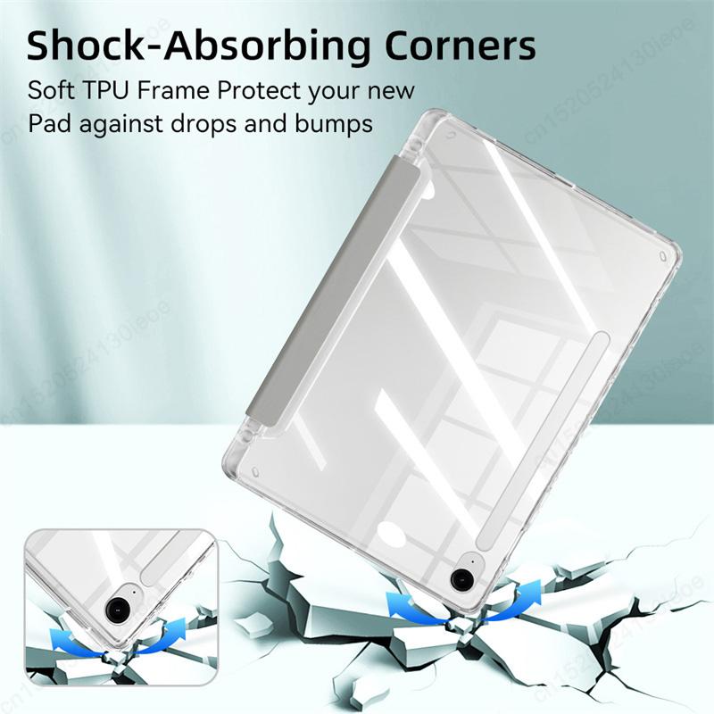 For Samsung Galaxy Tab S7 S8 S9 11 S10 FE 10.9 S7+ S8+ S9+ S10+ Plus 13.1 12.4 Inch Case Tab A9 8.7 A9+ Plus Pencil Holder Cover