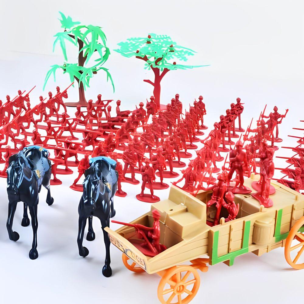 13/48pcs 1.97inch Red/Blue Plastic Soldier Figurine Scene Sand Table Exercise Desktop Room Decoration Collection Gifts YMY