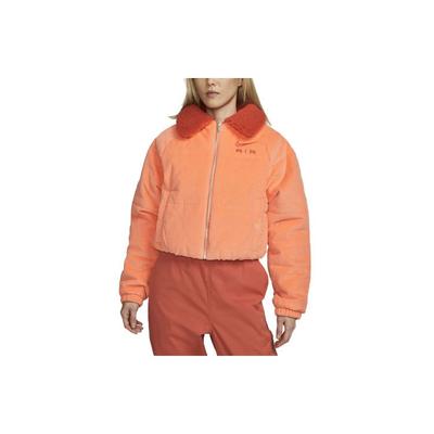 Logo-Print Muster Reißverschlussjacke Damenjacken Orange DQ6931-871