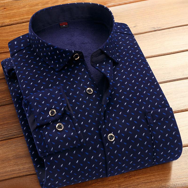 

Мужская осенне-зимняя рубашка в клетку с принтом в тон, толстый плюш с длинными рукавами и лацканами, однобортный кардиган, деловой стиль, отец средних лет 4XL