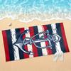 Nautical Anchor Striped Beach Towel Patterned Sunscreen And Windproof Suitable For Swimming Pool Camping Travel Blanket