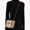 Chloe Woody Logo Print Linen Canvas And Calfskin Tote Bag Women Tote Bags Beige Brown CHC22AP237I2690U