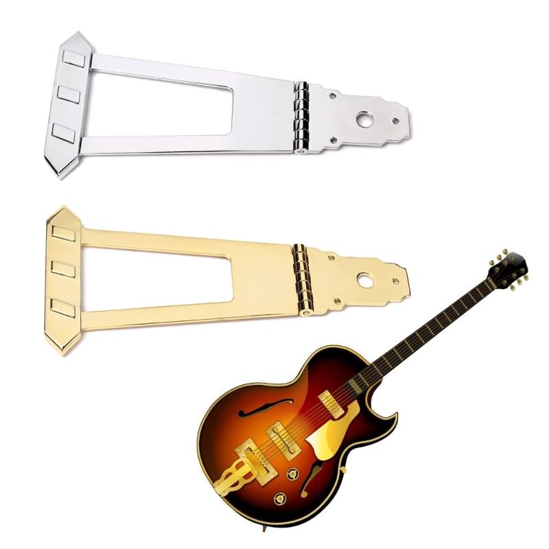 Metal Archtop Guitar Bass Tailpiece Bridge Replacement 6 String Guitar Trapeze Tailpiece Bridge for Jazzes Guitar Bass
