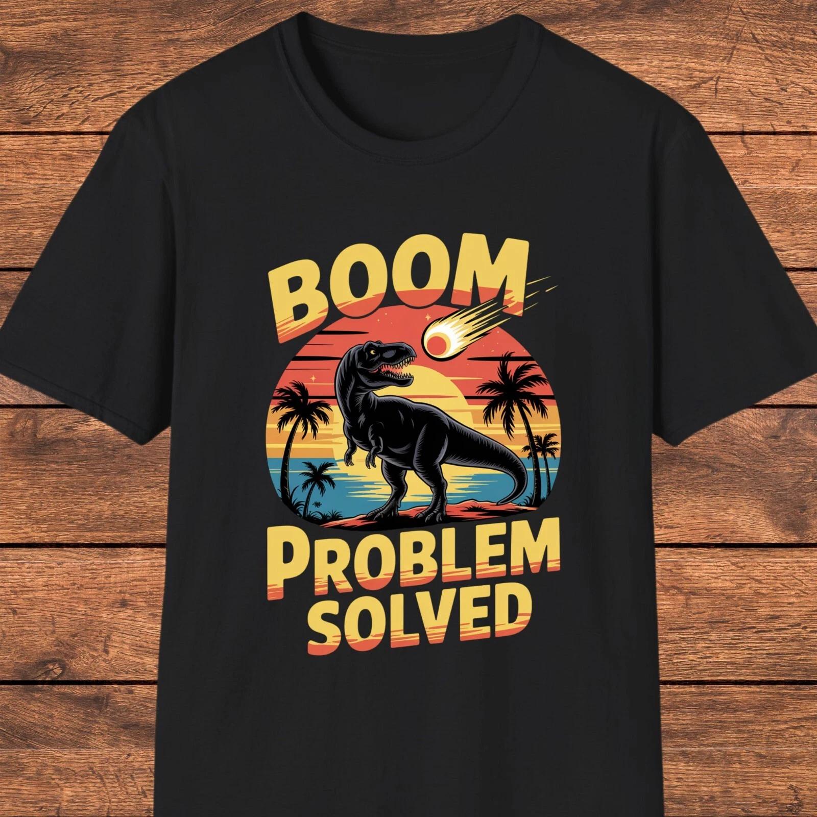 Men s and Women s T-shirts Dinosaur Funny T-Shirt, Meteor Impact Shirt, Extinction Humor, Sarcastic Dino XXL