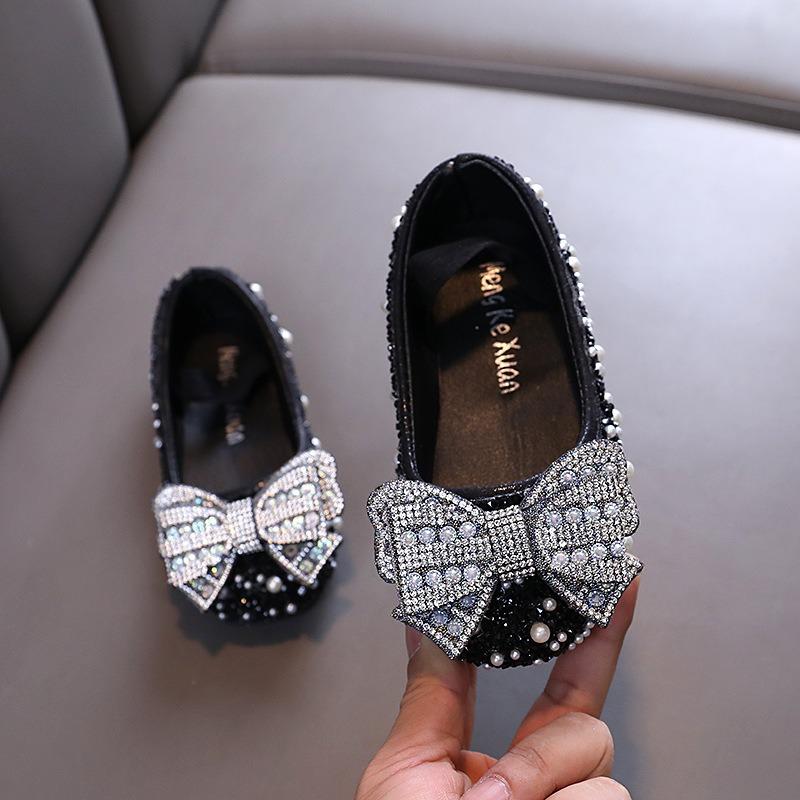 Autumn new style ladylike baby girl children's princess rhinestone single shoes leather shoes dance performance shoes
