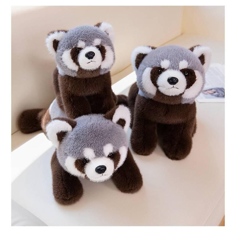 Lying Sitting Gray Raccoon Plush Toy Stuffed Animal Doll Decoration Gift Kids