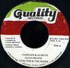 7inch Record CARLTON  THE SHOES  Forever  Always NONE Quality Records 1993 Jamaica Reggae Ska  Dub Used