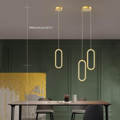 Modern LED Pendant Lights Minimalist Restaurant /coffee Bar/living Room/bedside Pendant Lamp Background Wall Long Line Hang Lamp