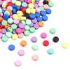 100pcs 7mm Acrylic Beads Solid Color Flat Round Loose Spacer Beads For Jewelry Making DIY Handmade Bracelet Necklace Accessories