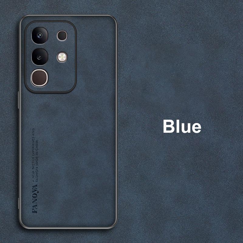 For Vivo Y29 4G Case Luxury PU Leather Phone Case For Vivo T4X Y29 Back Cover Matte Silicone Shockproof Full Protection Coque