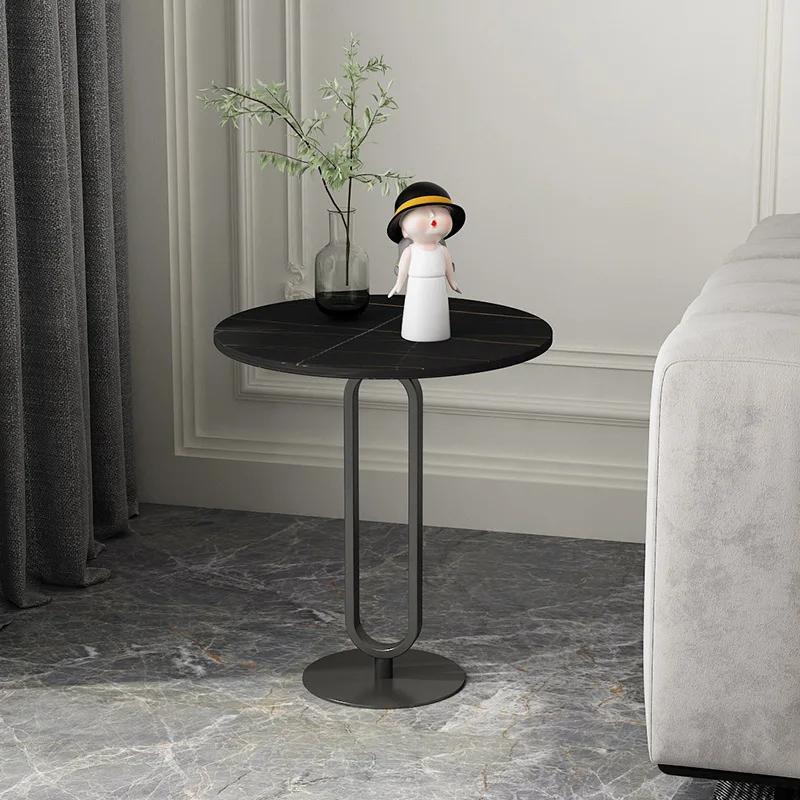 Slate Small Side Corner Table Coffee Table Desk Cabinet Sofa Living Room Balcony Light Luxury Simple Nordic Small Round